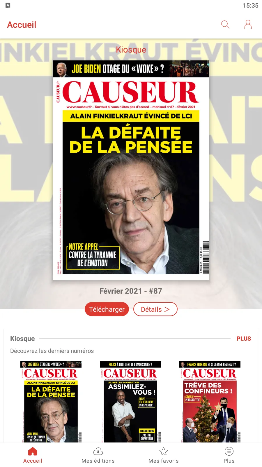 Causeur.fr | Indus Appstore | Screenshot