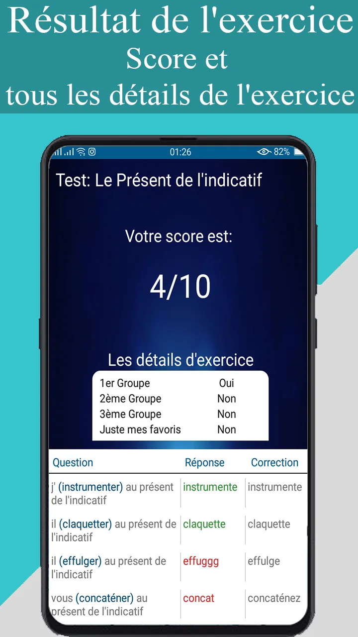 conjugueur & exercices offline | Indus Appstore | Screenshot