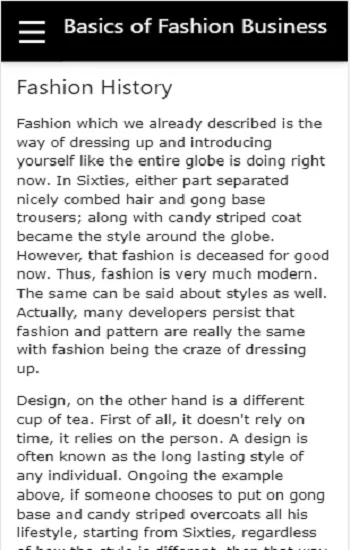 Basics of Business Fashions | Indus Appstore | Screenshot