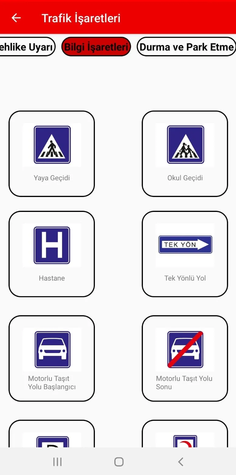 Trafik İşaretleri (Sınavlı) | Indus Appstore | Screenshot