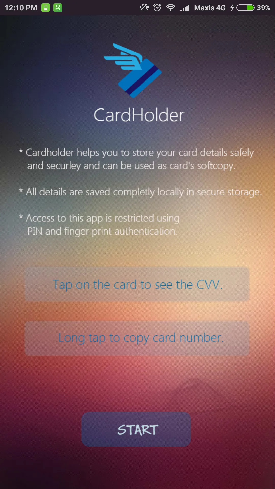 Cardholder | Indus Appstore | Screenshot