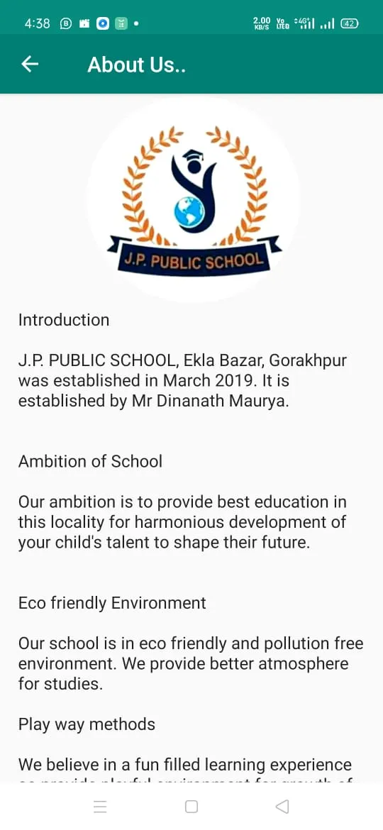 JP PUBLIC SCHOOL EKLA BAZAR | Indus Appstore | Screenshot