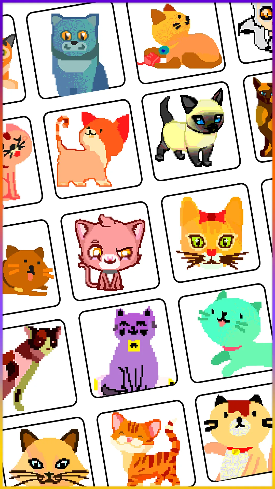 Cats Pixel Art Coloring Book | Indus Appstore | Screenshot