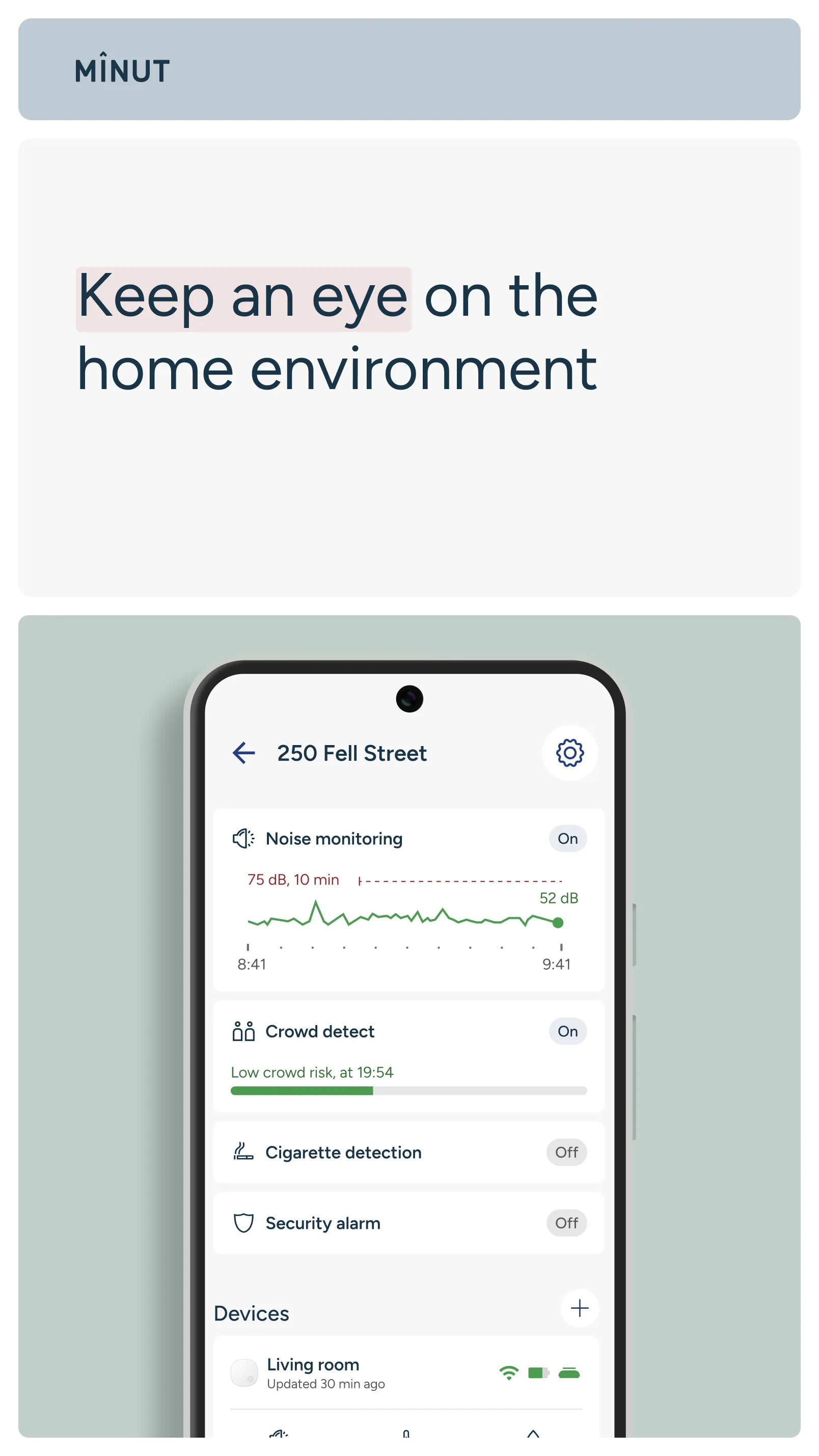 Minut Smart Home Sensor | Indus Appstore | Screenshot