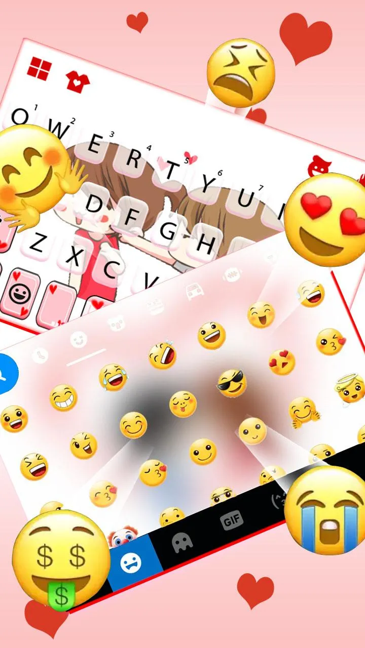 Playful Couple Keyboard Theme | Indus Appstore | Screenshot