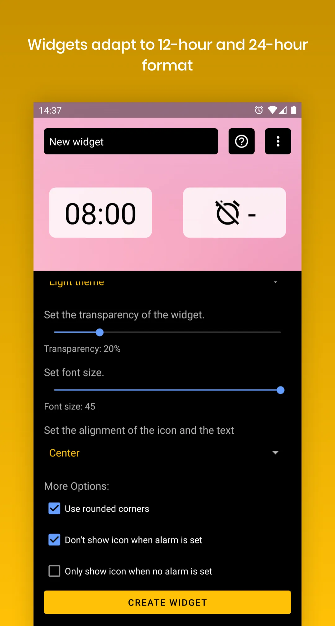 Alarm Clock Widgets | Indus Appstore | Screenshot