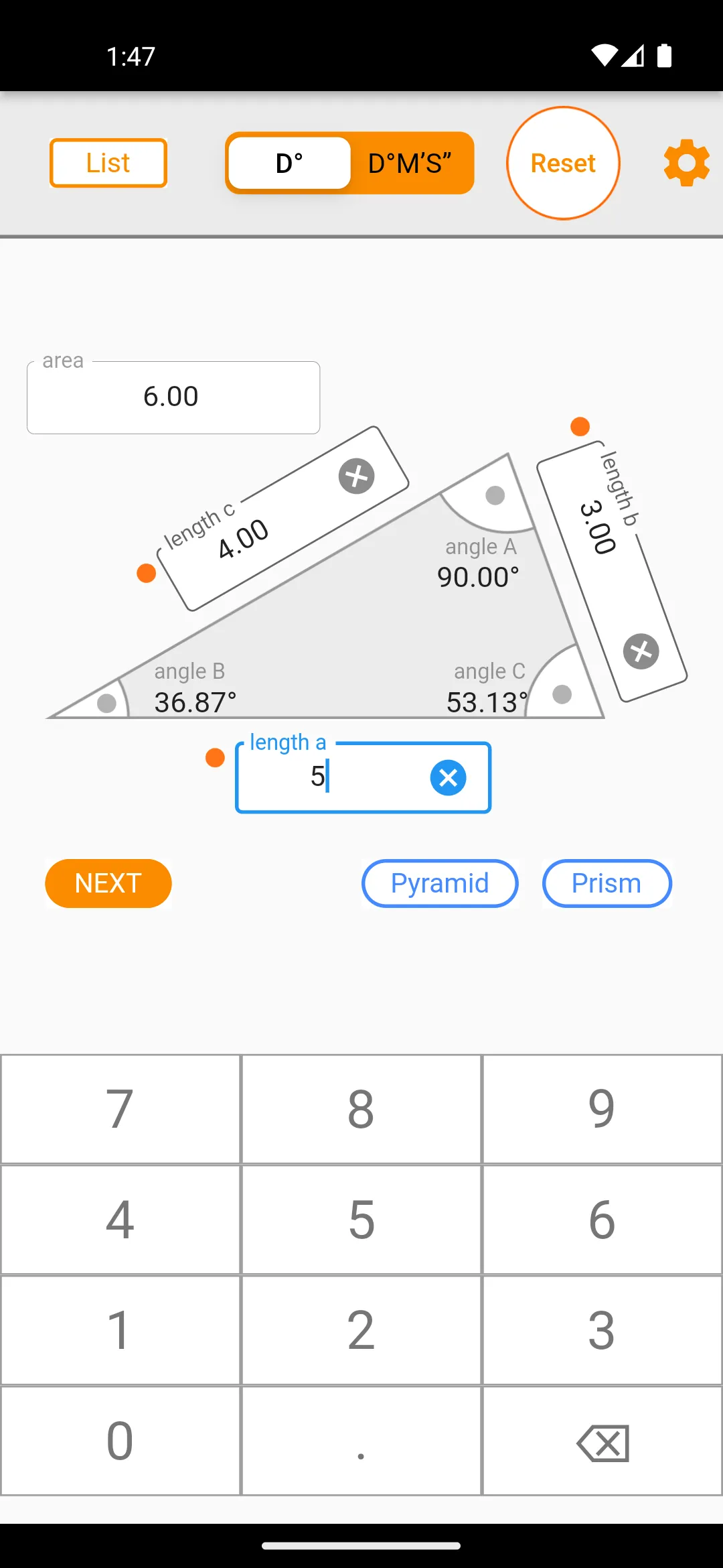 Figure calculator ShapeInfo | Indus Appstore | Screenshot