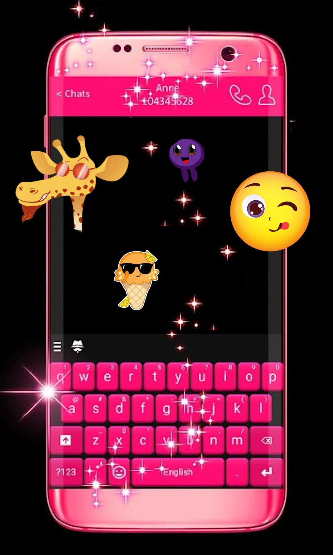 Pink Keyboard For WhatsApp | Indus Appstore | Screenshot