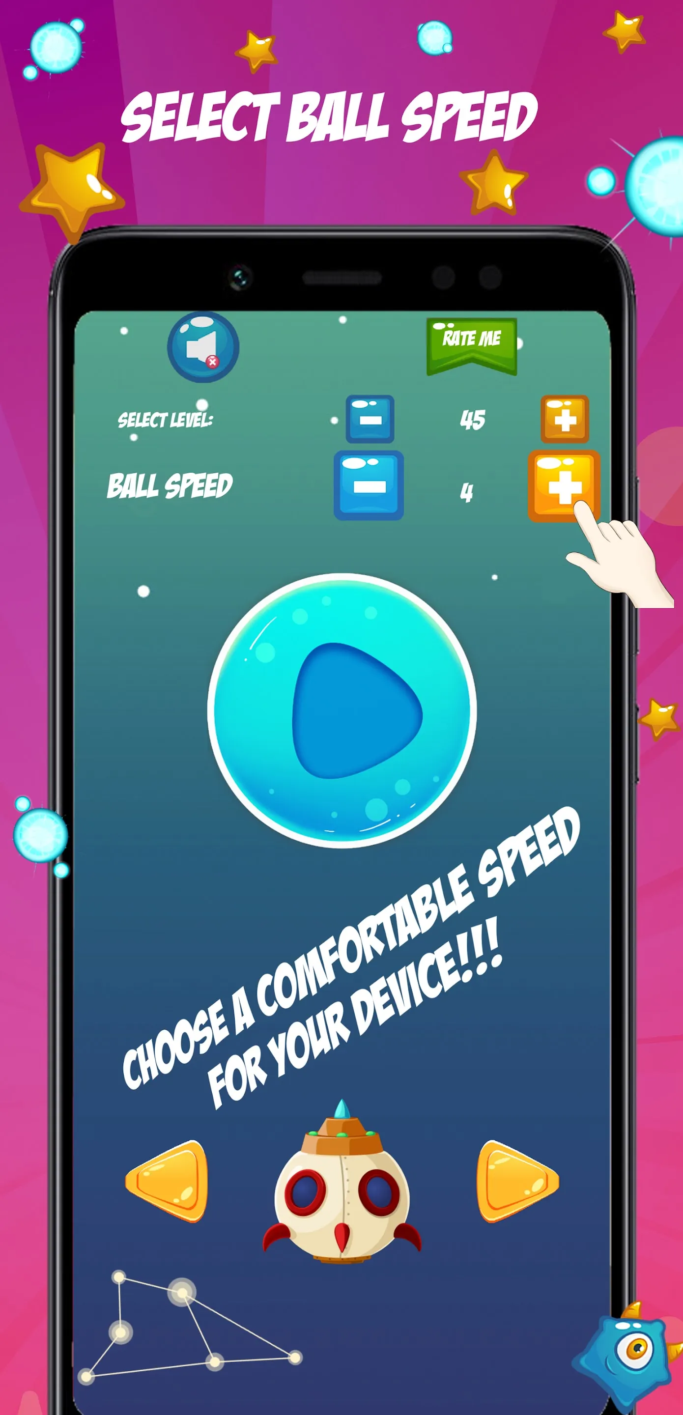 Cosmo Paddle Ball Game | Indus Appstore | Screenshot