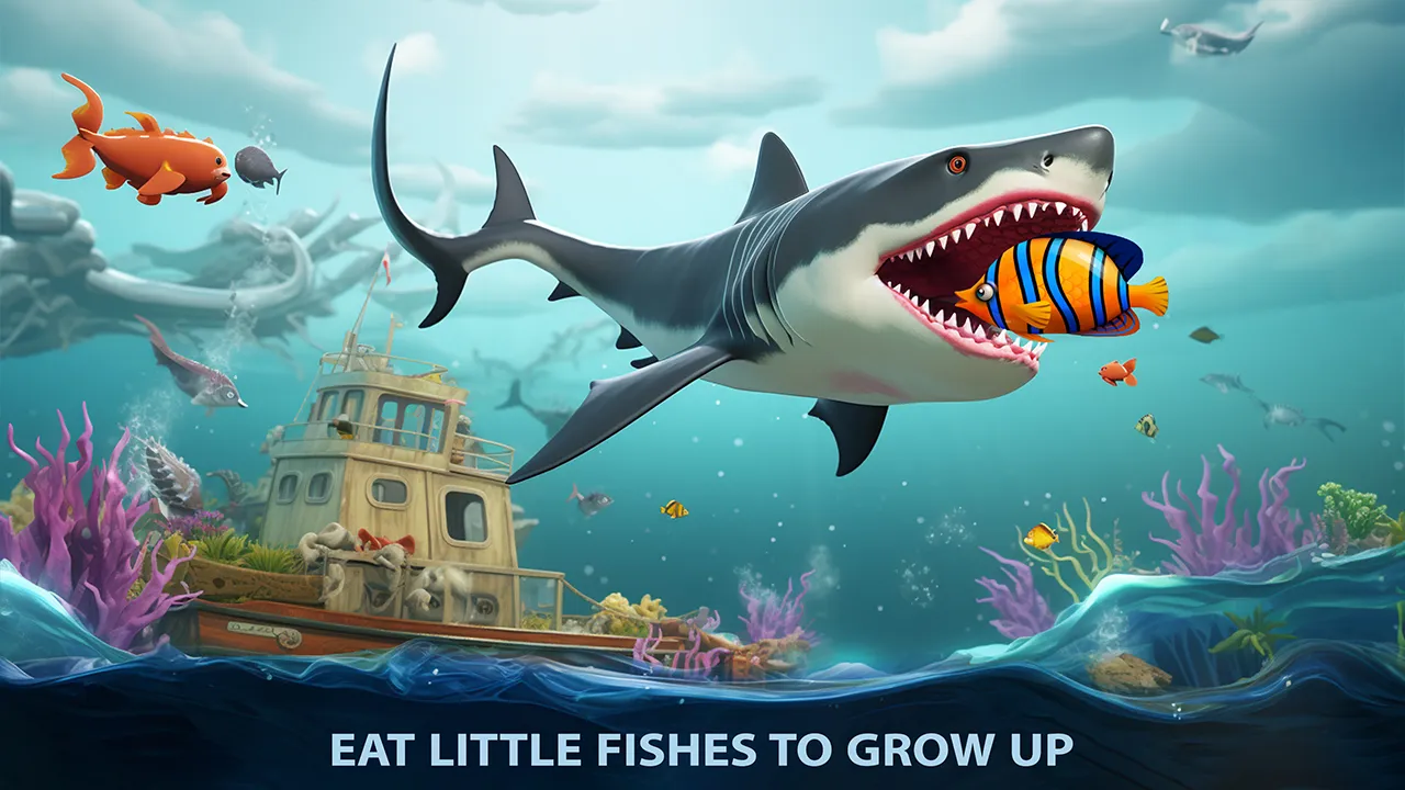 Angry White Shark Hunting Game | Indus Appstore | Screenshot