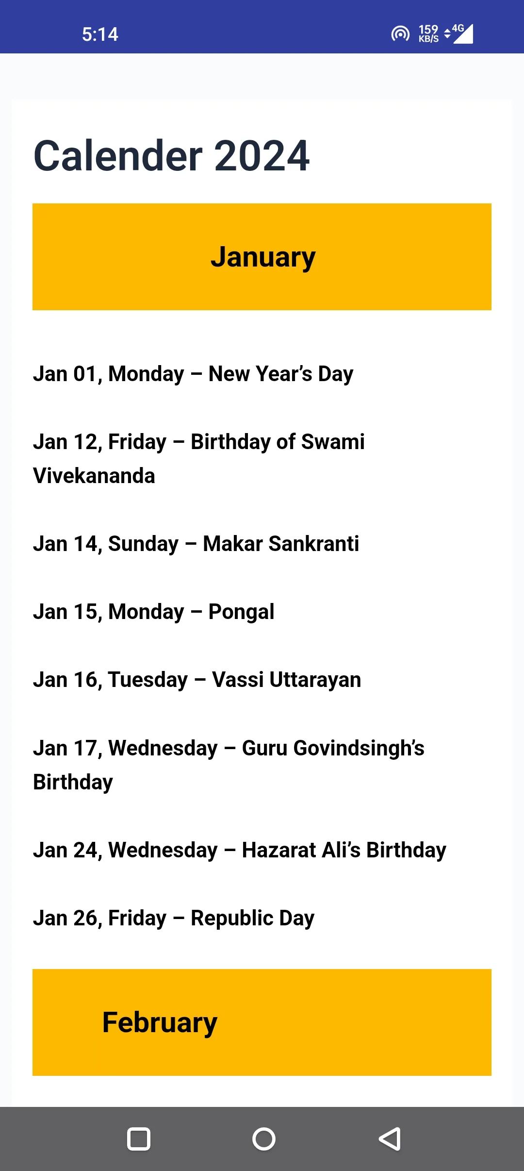 Calendar 2024 Hindi | Indus Appstore | Screenshot