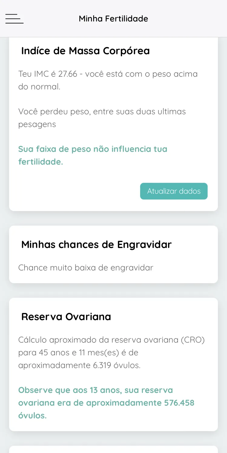 Teste de Fertilidade | Indus Appstore | Screenshot