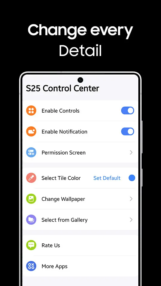 Control Center S25 Style | Indus Appstore | Screenshot