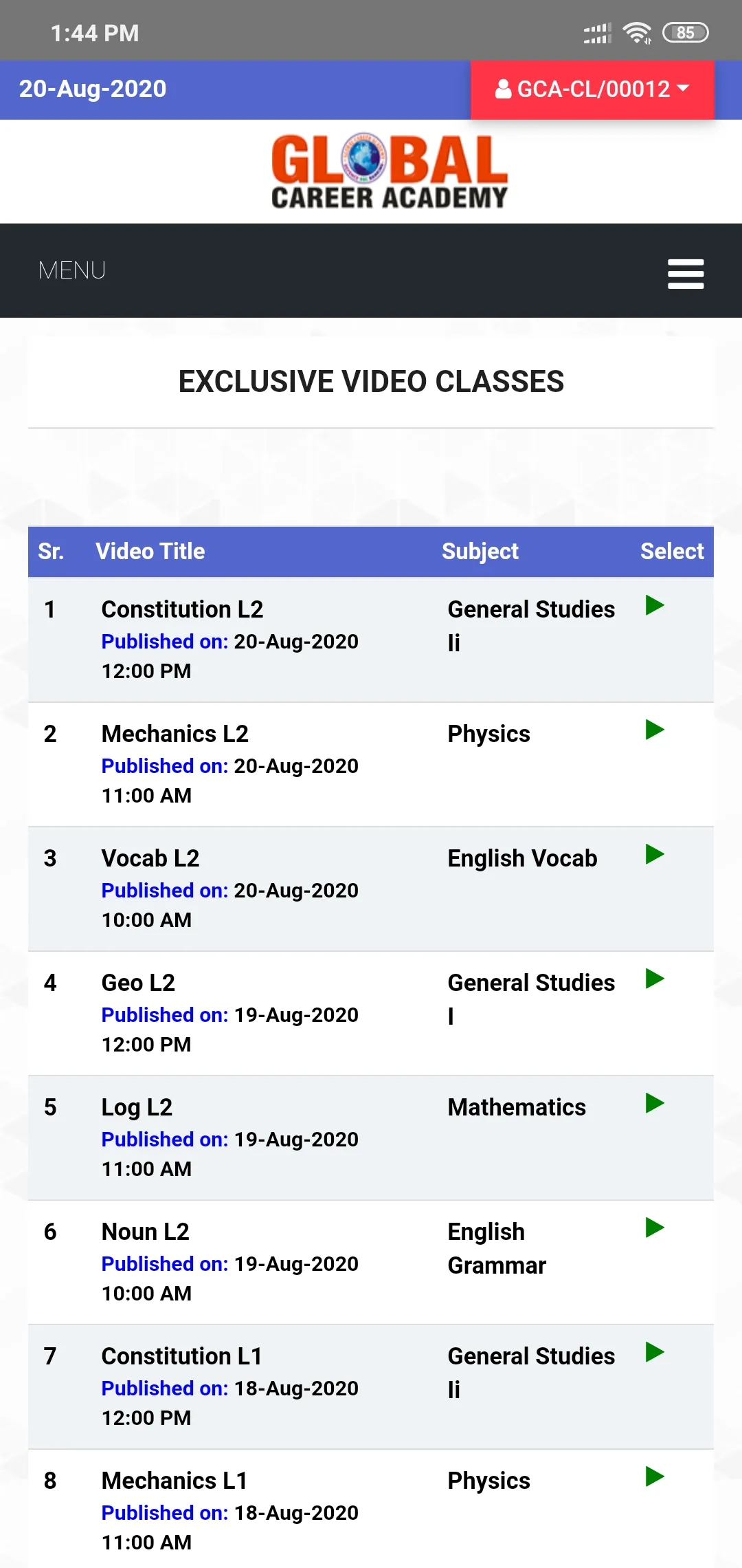 GLOBAL CAREER ACADEMY | Indus Appstore | Screenshot