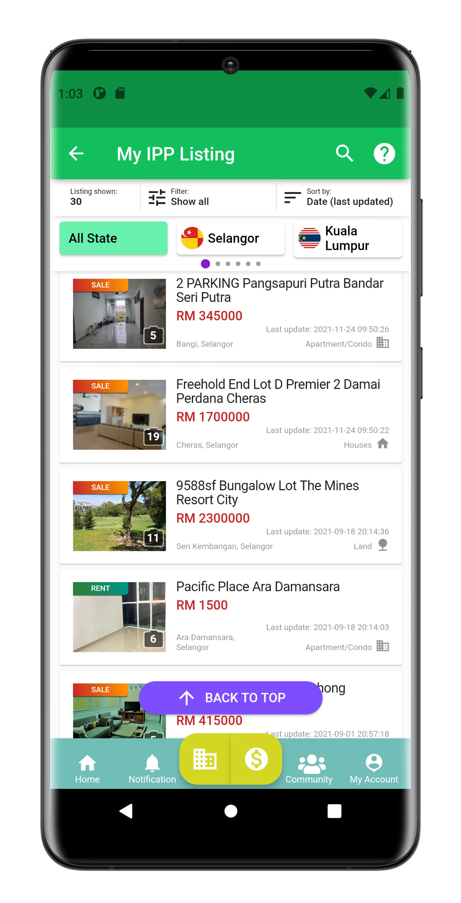 iClick Property | Indus Appstore | Screenshot