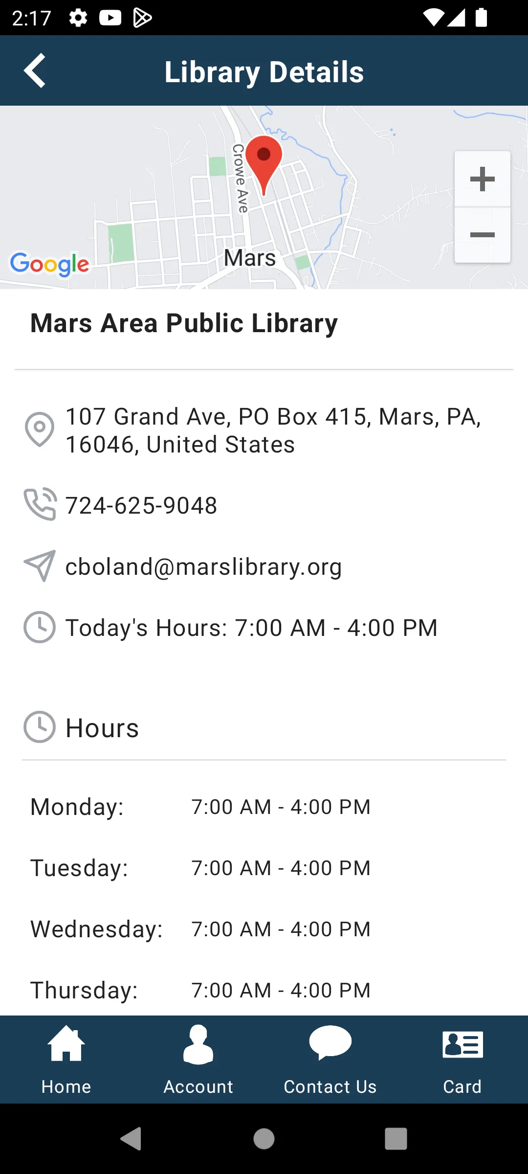 Mars Area Public Library | Indus Appstore | Screenshot