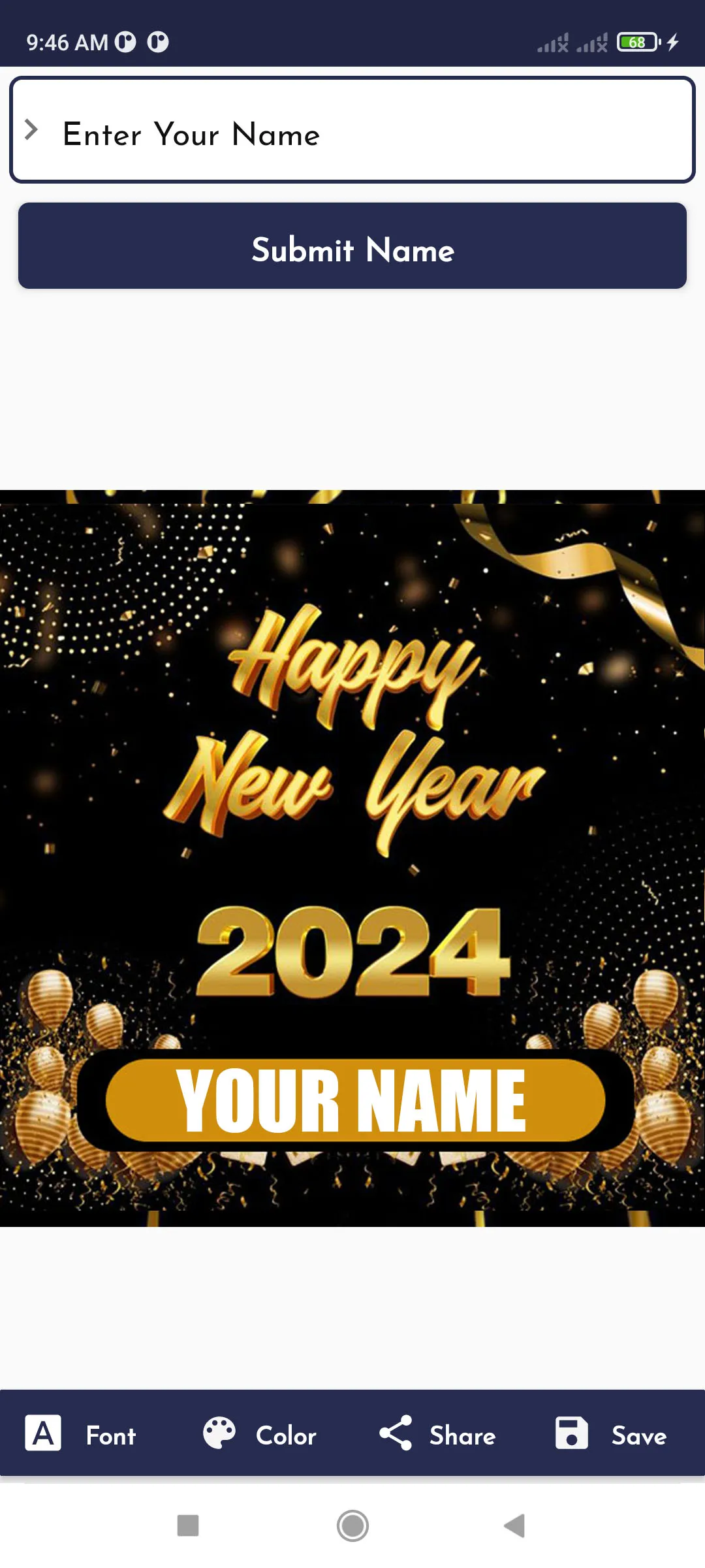 Happy New Year Name DP 2024 | Indus Appstore | Screenshot