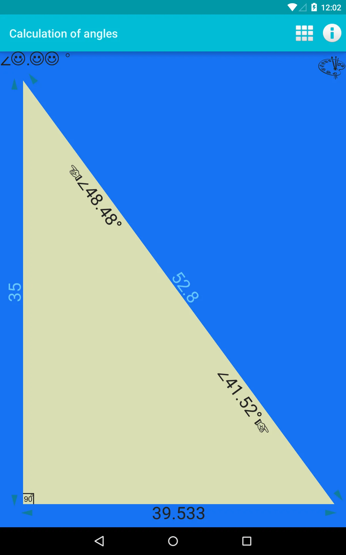 Calculation of angles | Indus Appstore | Screenshot