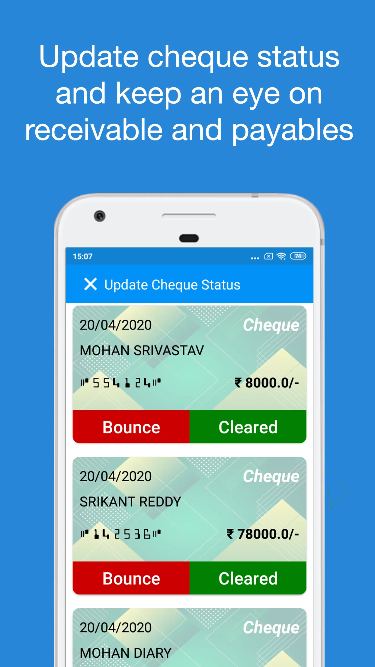 Cheque Book Manager - Write, P | Indus Appstore | Screenshot