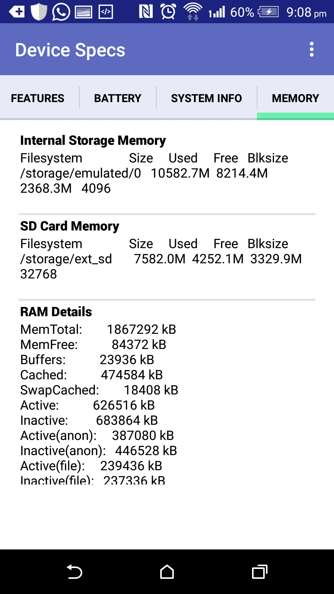 Device Specs - System Info | Indus Appstore | Screenshot