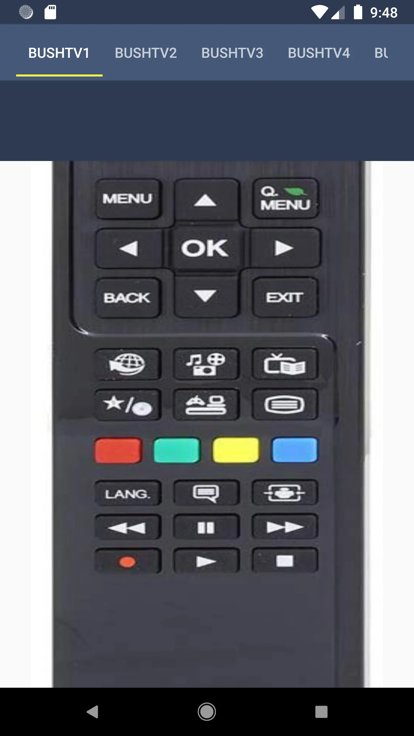 Bush TV Remote | Indus Appstore | Screenshot