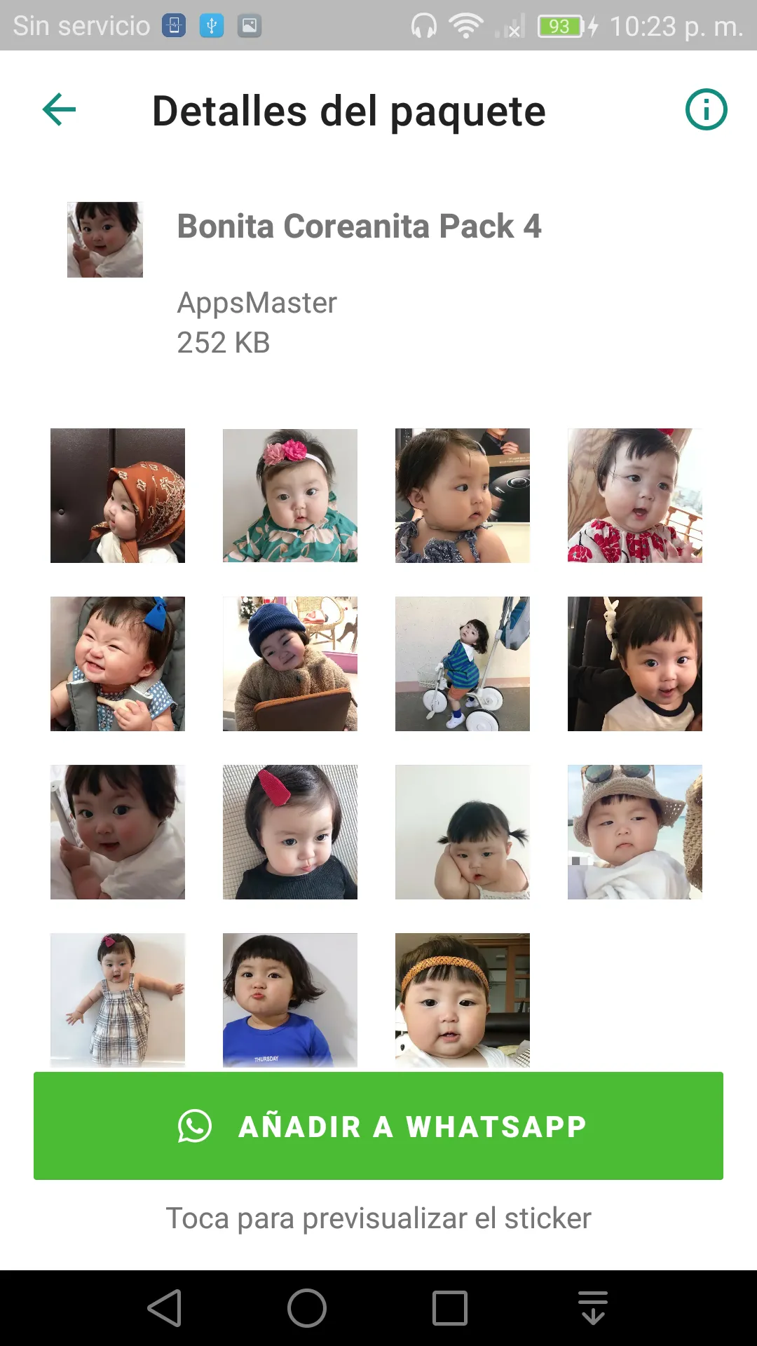 Stickers Niña Coreana Pack | Indus Appstore | Screenshot