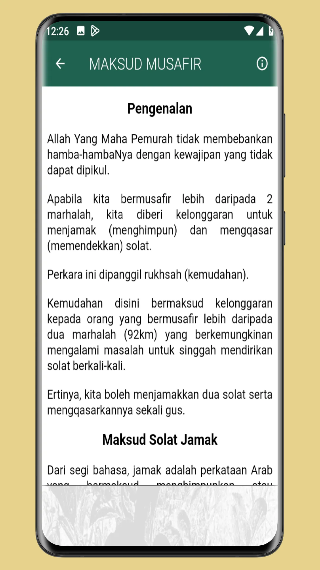 Jom Belajar Solat Jamak Qasar | Indus Appstore | Screenshot