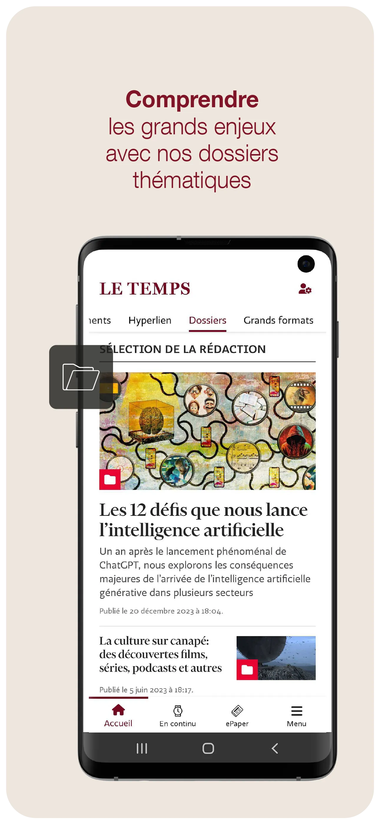 Le Temps, actualités et info | Indus Appstore | Screenshot