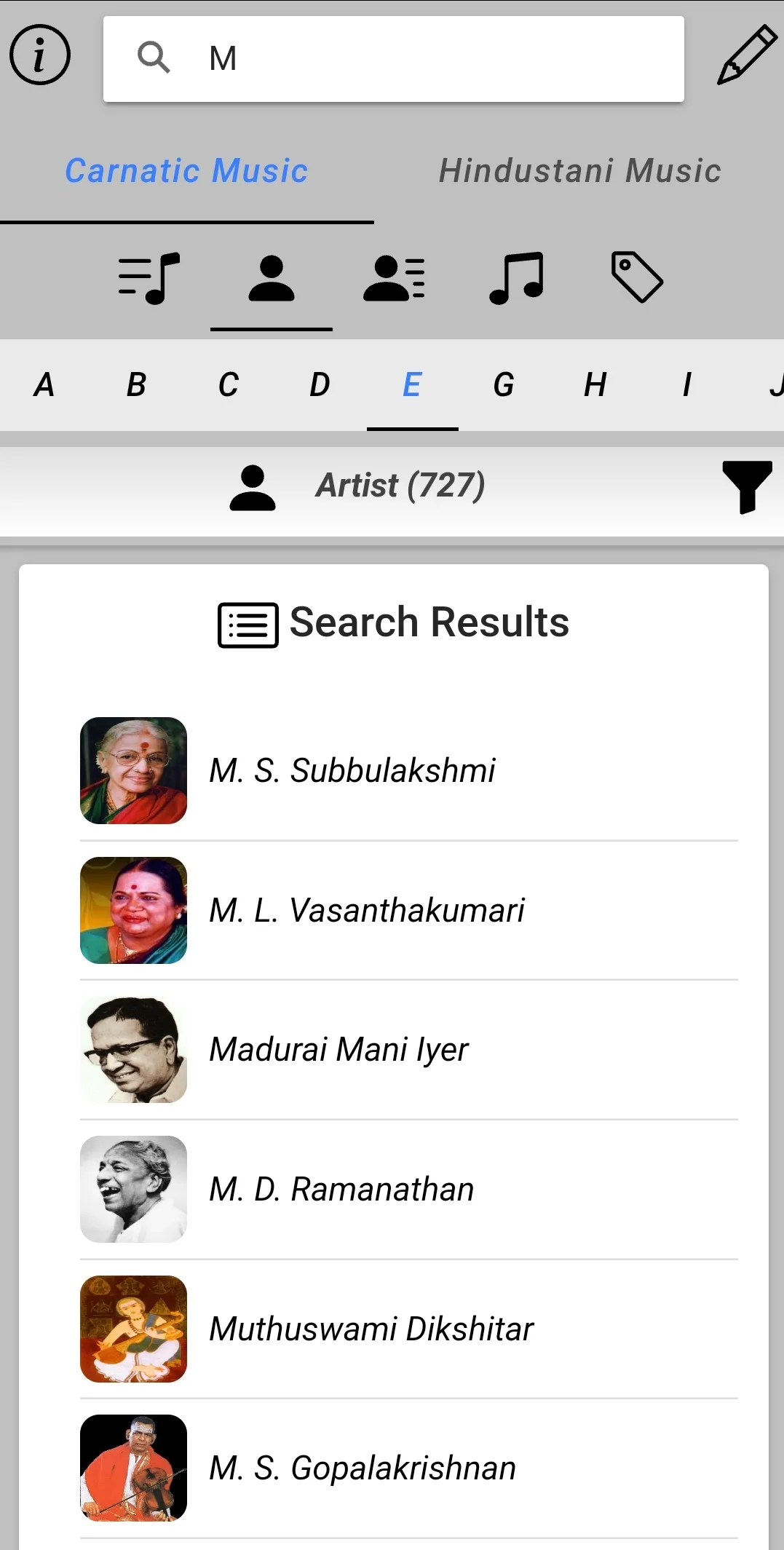 Carnatic Music Vault | Indus Appstore | Screenshot