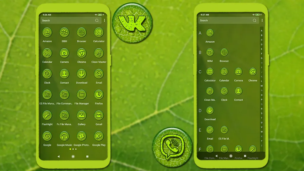 Green Leaf Drop Theme | Indus Appstore | Screenshot