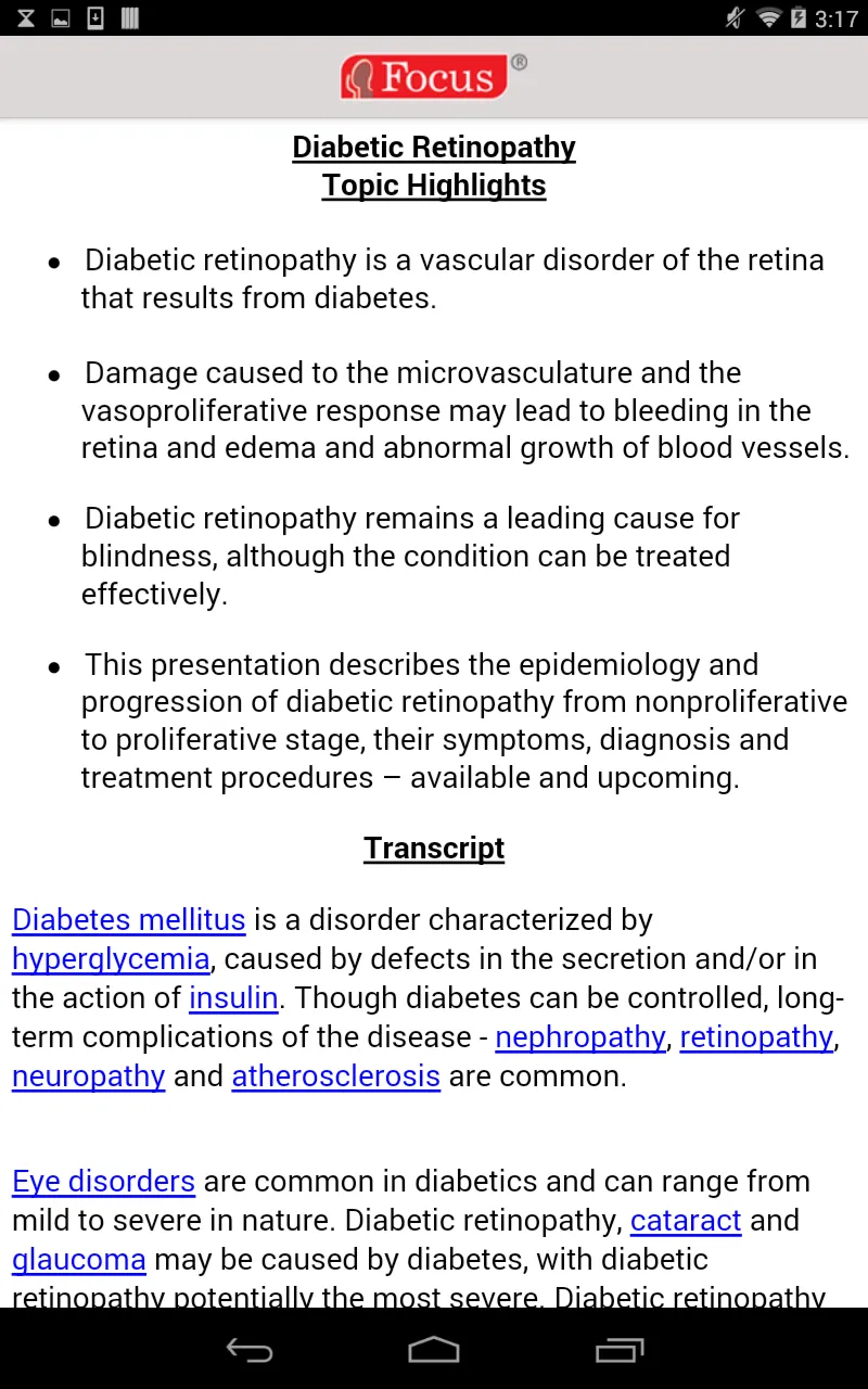 Diabetic Retinopathy | Indus Appstore | Screenshot