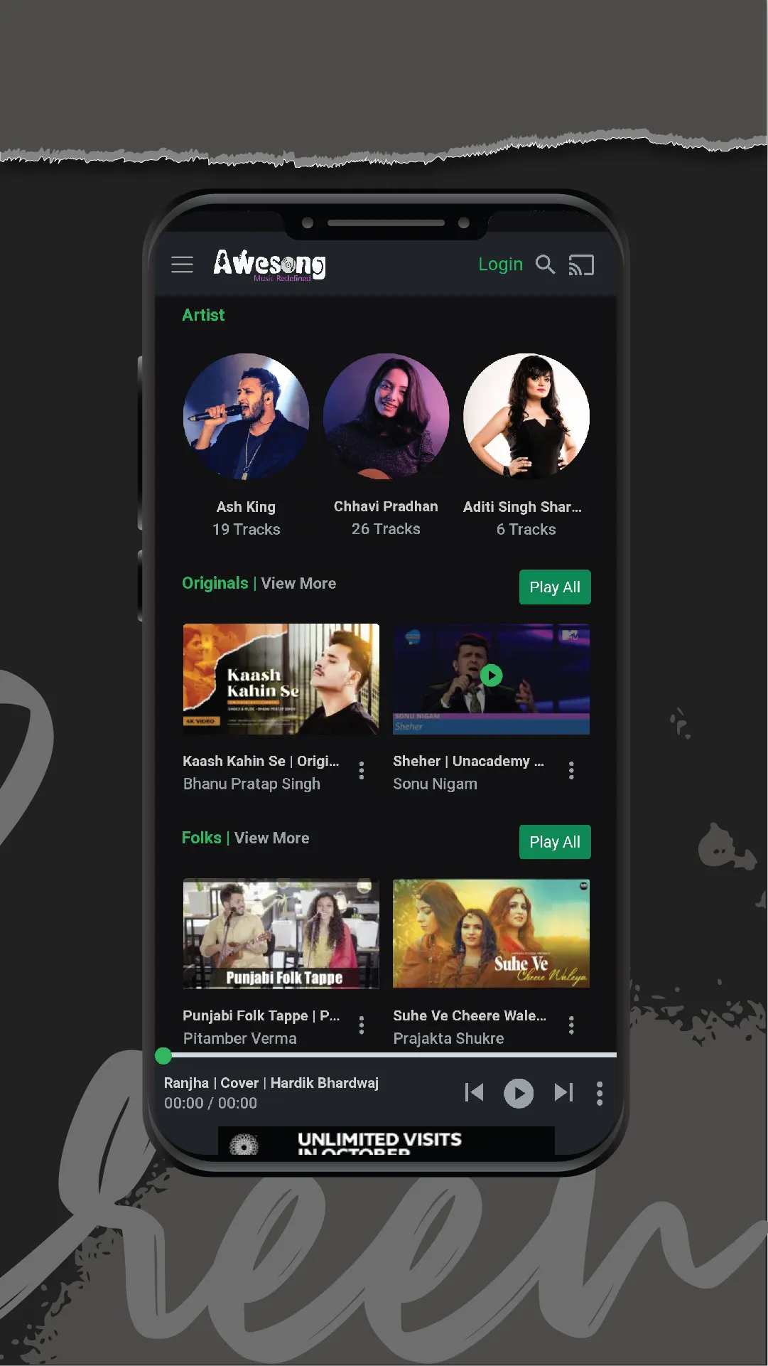 Awesong | Unplugged Cover MP3 | Indus Appstore | Screenshot