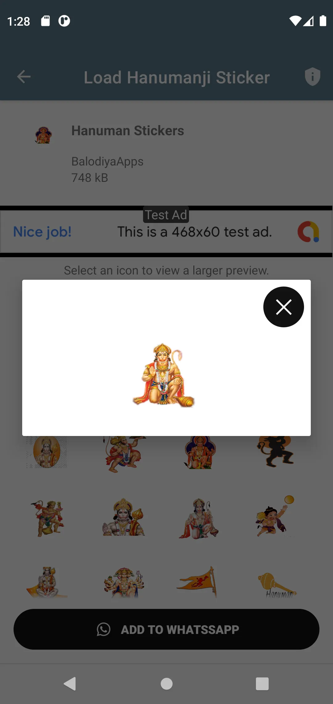 Ram Bhakt Hanuman Stickers | Indus Appstore | Screenshot