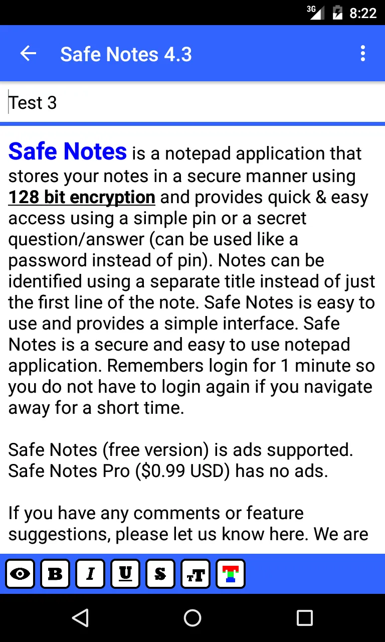 Safe Notes is a secure notepad | Indus Appstore | Screenshot