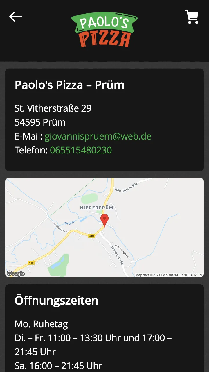 Paolo's Pizza Prüm | Indus Appstore | Screenshot