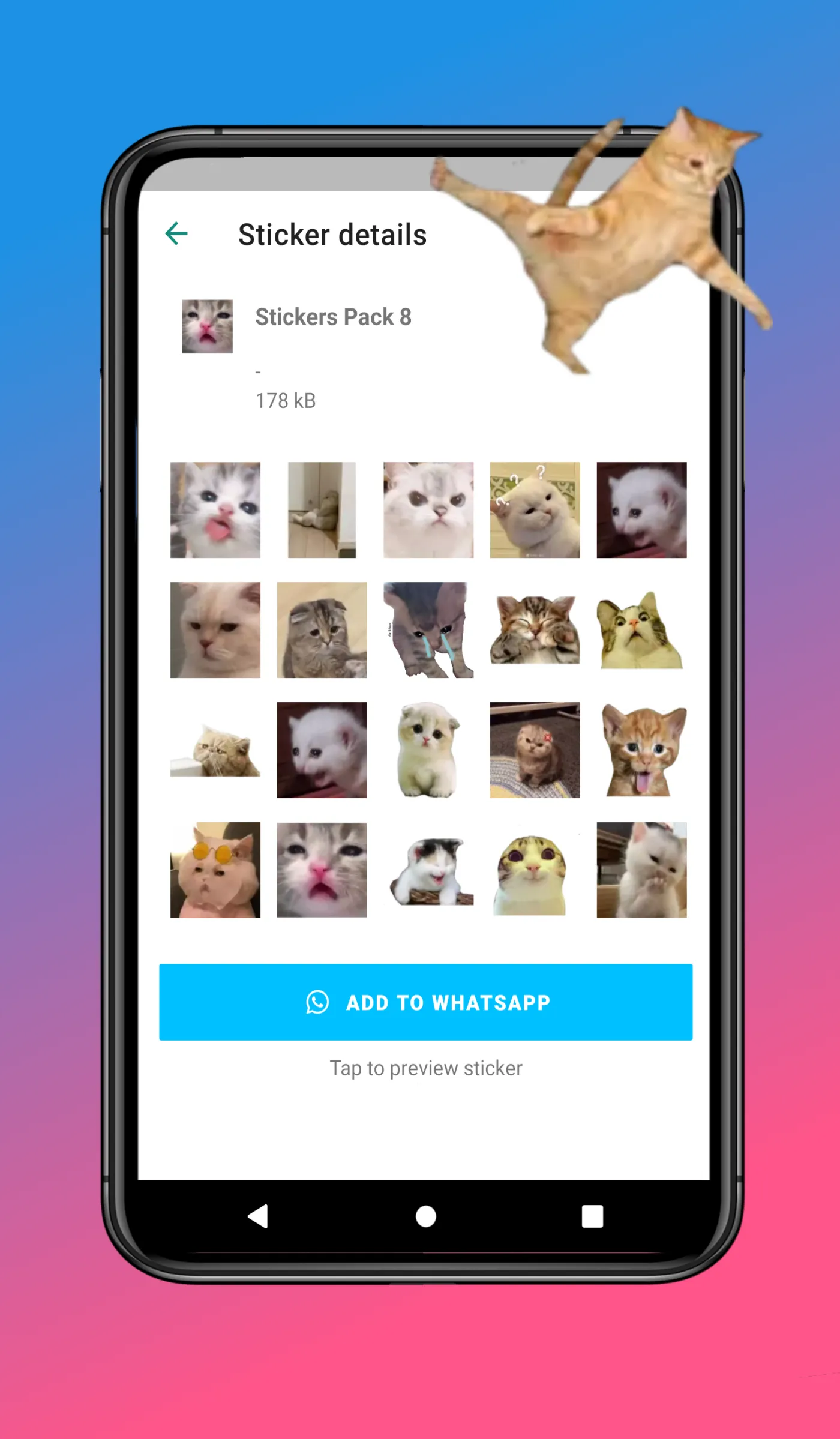 WAStickerApps Stickers Cats | Indus Appstore | Screenshot