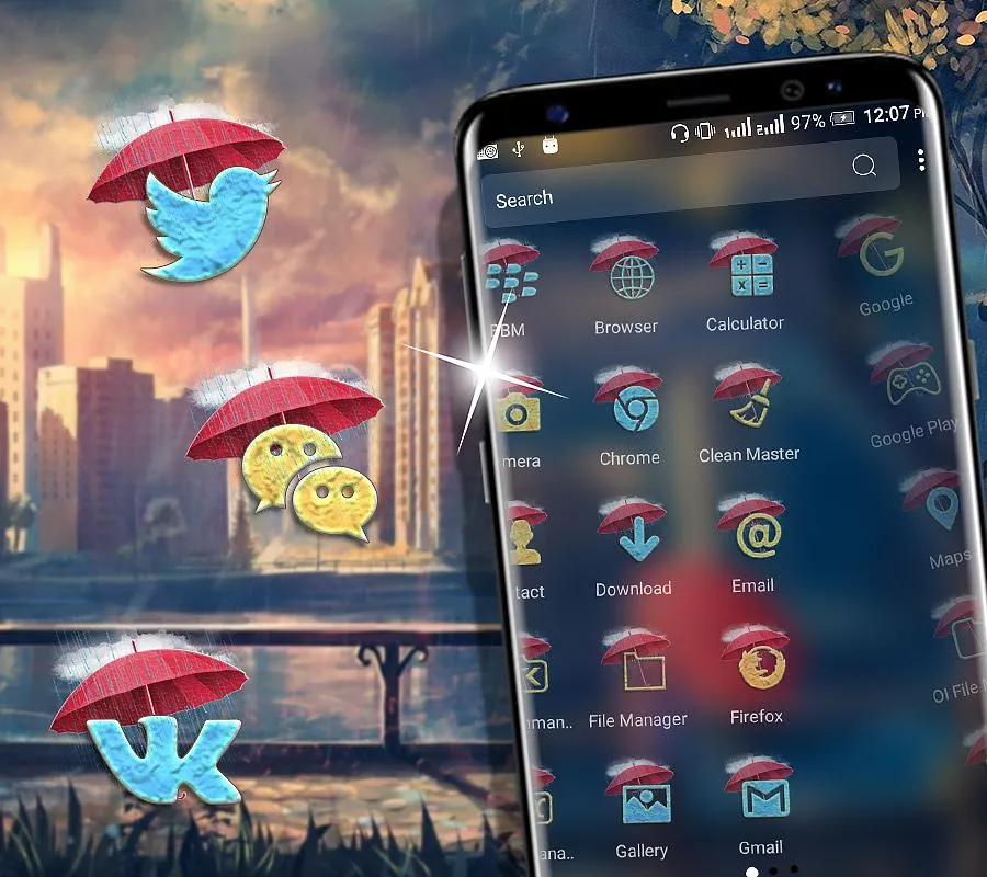 Rainy Days Launcher Theme | Indus Appstore | Screenshot