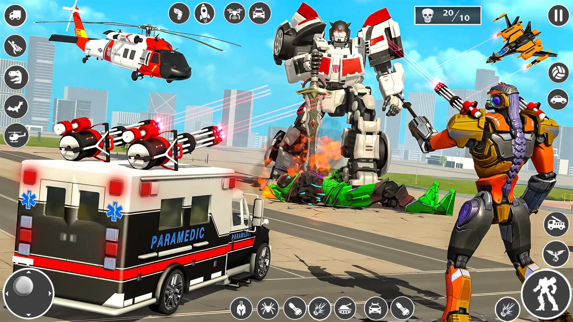 Ambulance Robot Transform Game | Indus Appstore | Screenshot