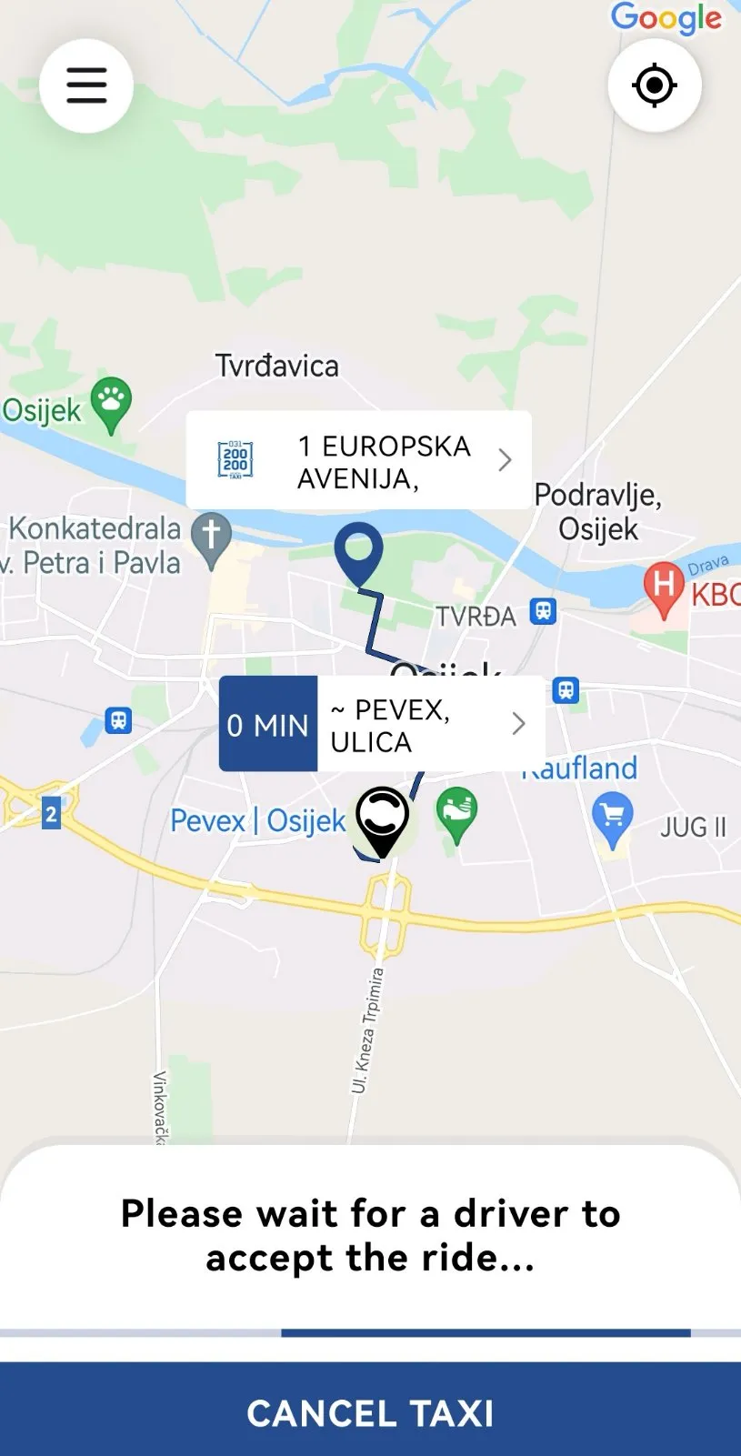 Osječki taxi | Indus Appstore | Screenshot