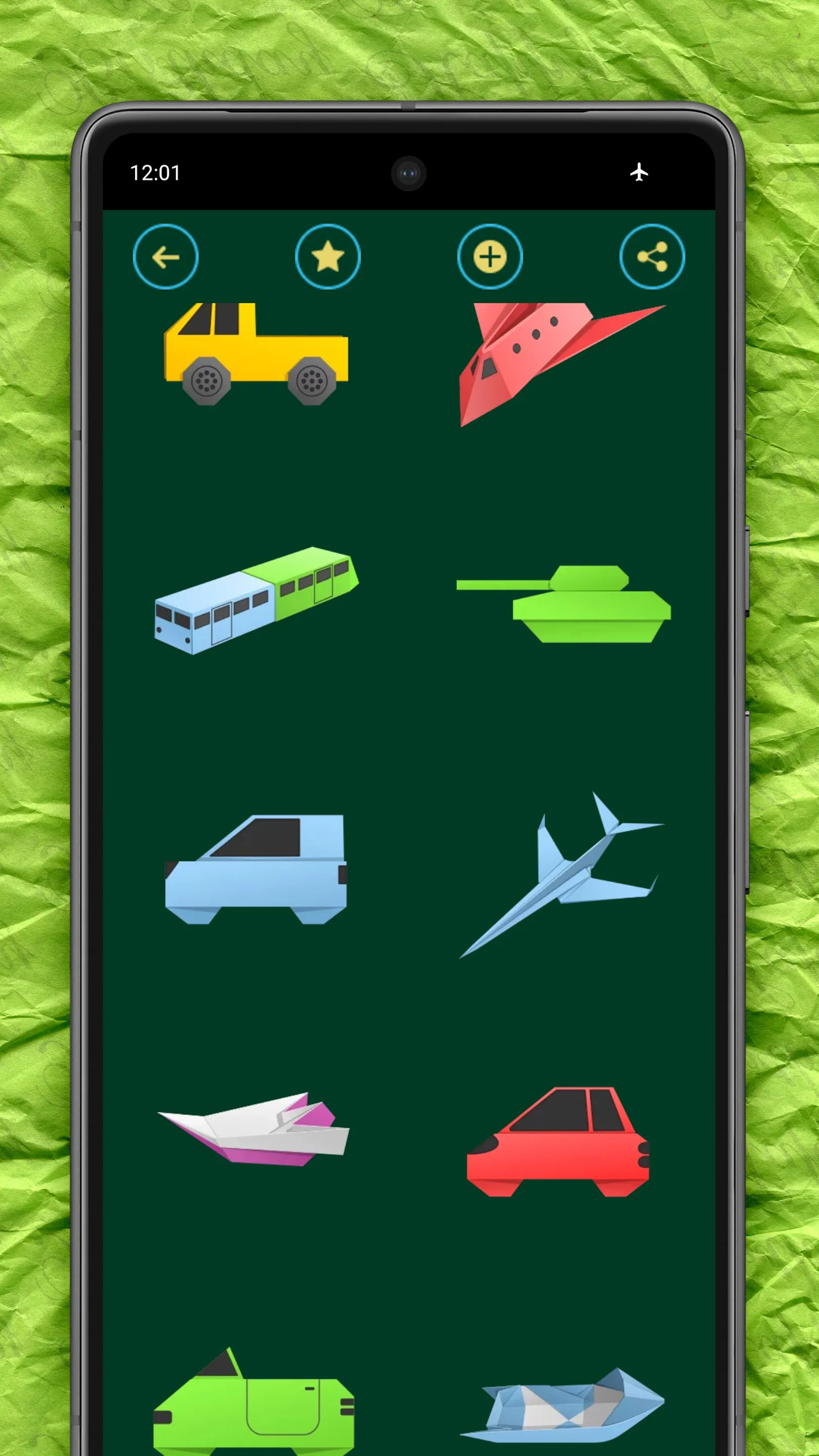 Origami Vehicles: Cars & Tanks | Indus Appstore | Screenshot