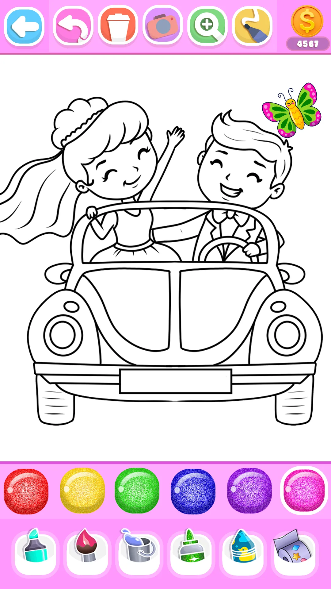 Princess Wedding Coloring Game | Indus Appstore | Screenshot