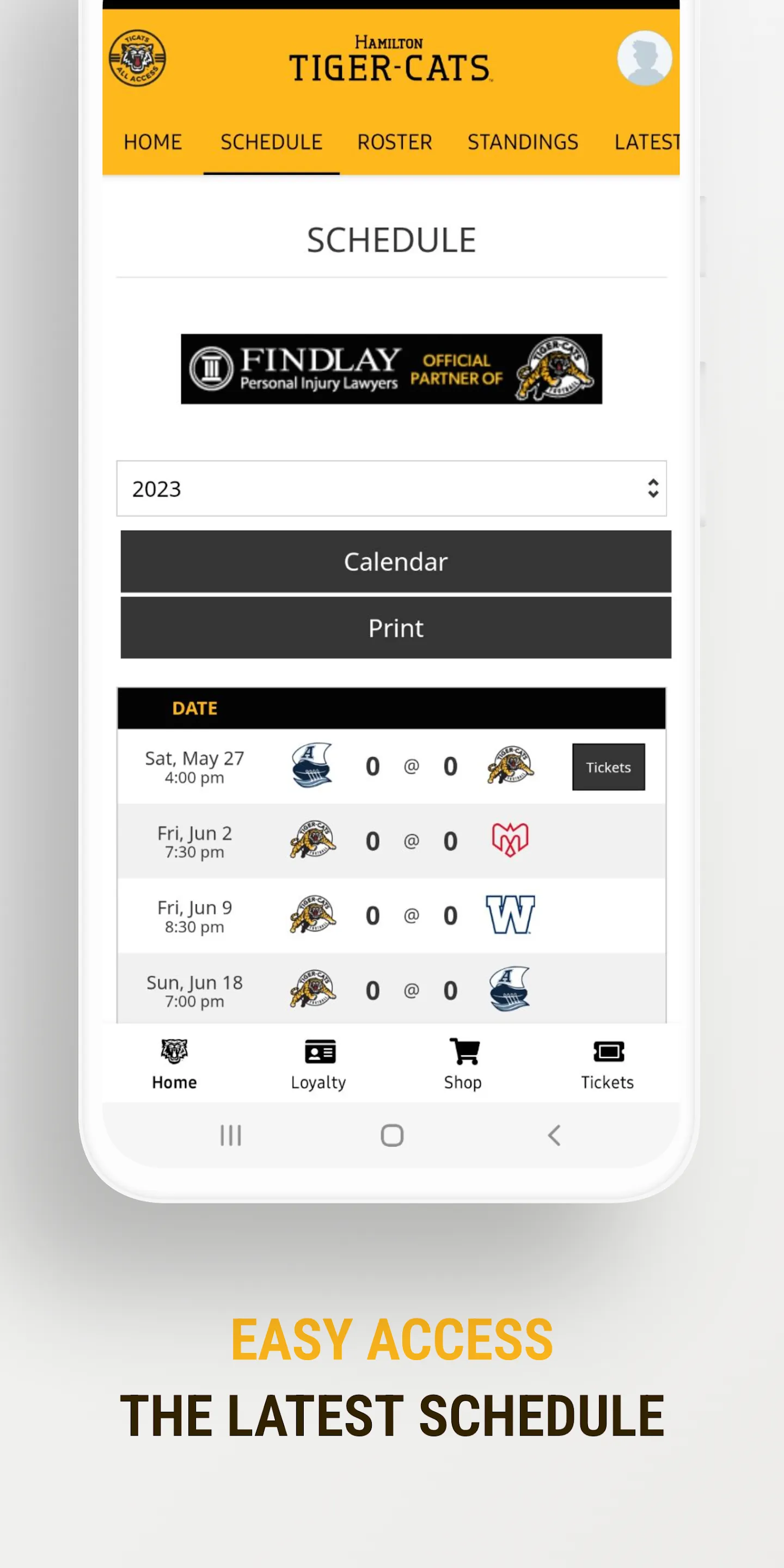 Hamilton Tiger-Cats All Access | Indus Appstore | Screenshot