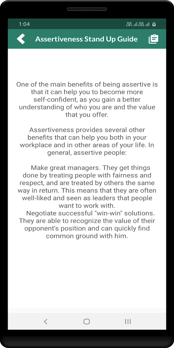 Assertiveness Stand Up Guide | Indus Appstore | Screenshot