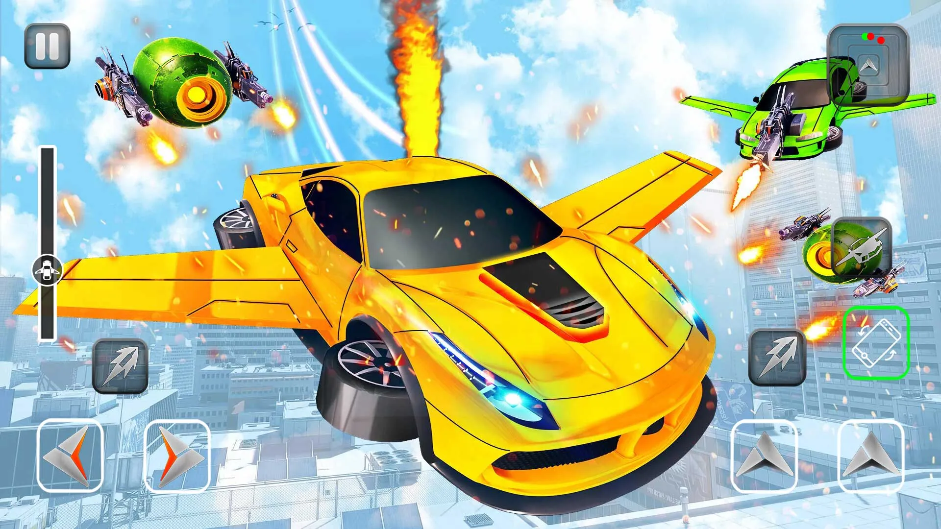 Flying Car Shooting - Car Game | Indus Appstore | Screenshot