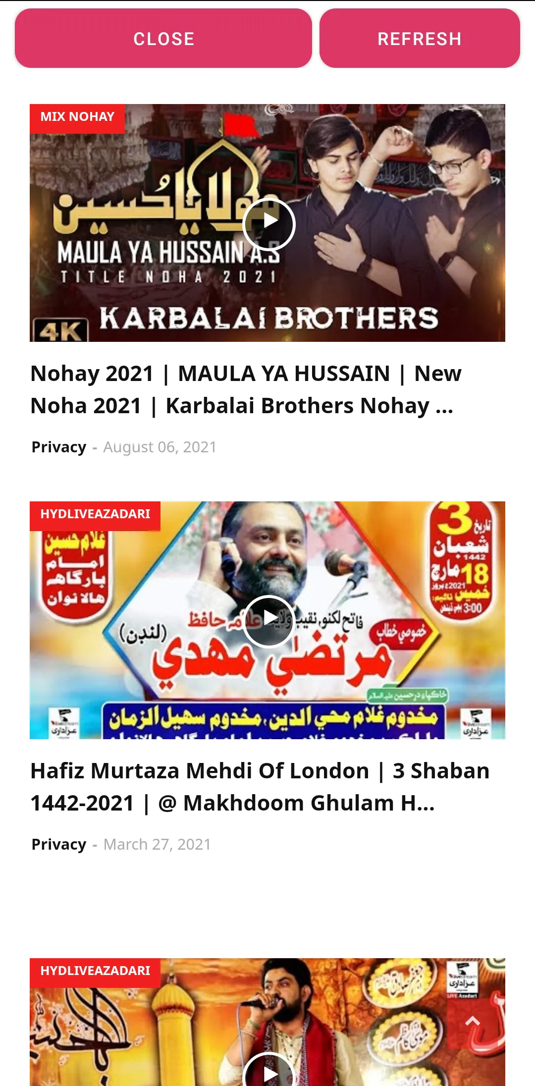 Nohay App All Noha Videos | Indus Appstore | Screenshot