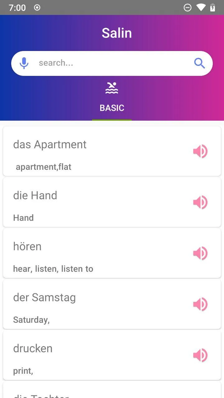 Salin : German verb conjugatio | Indus Appstore | Screenshot