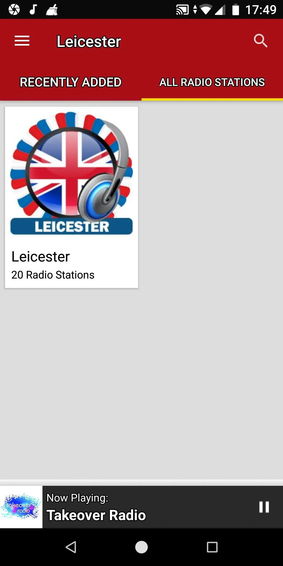 Leicester Radio Stations | Indus Appstore | Screenshot