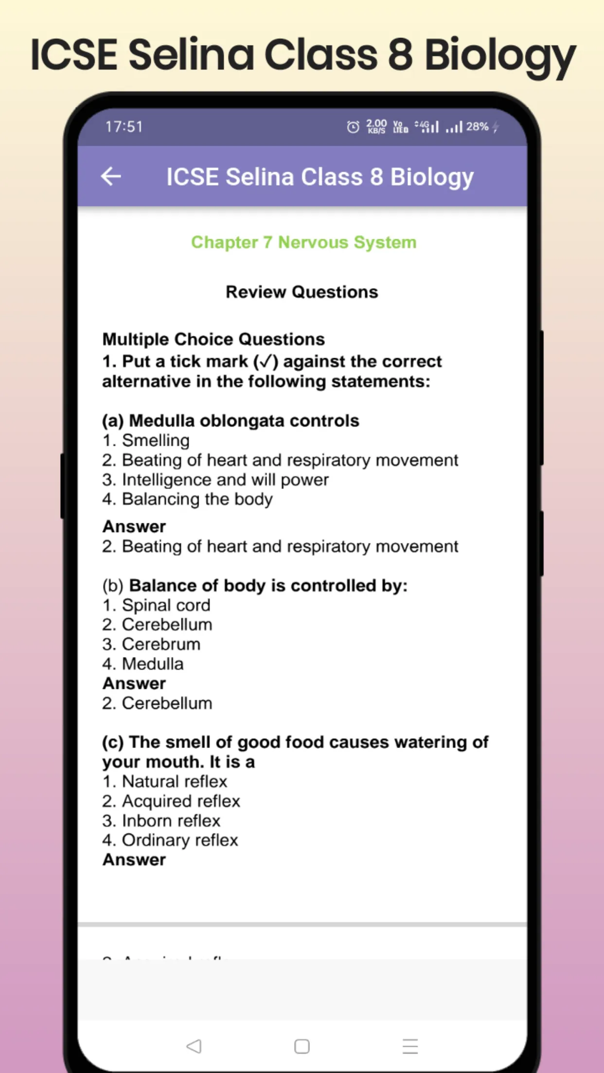 ICSE Selina Class 8 Biology | Indus Appstore | Screenshot