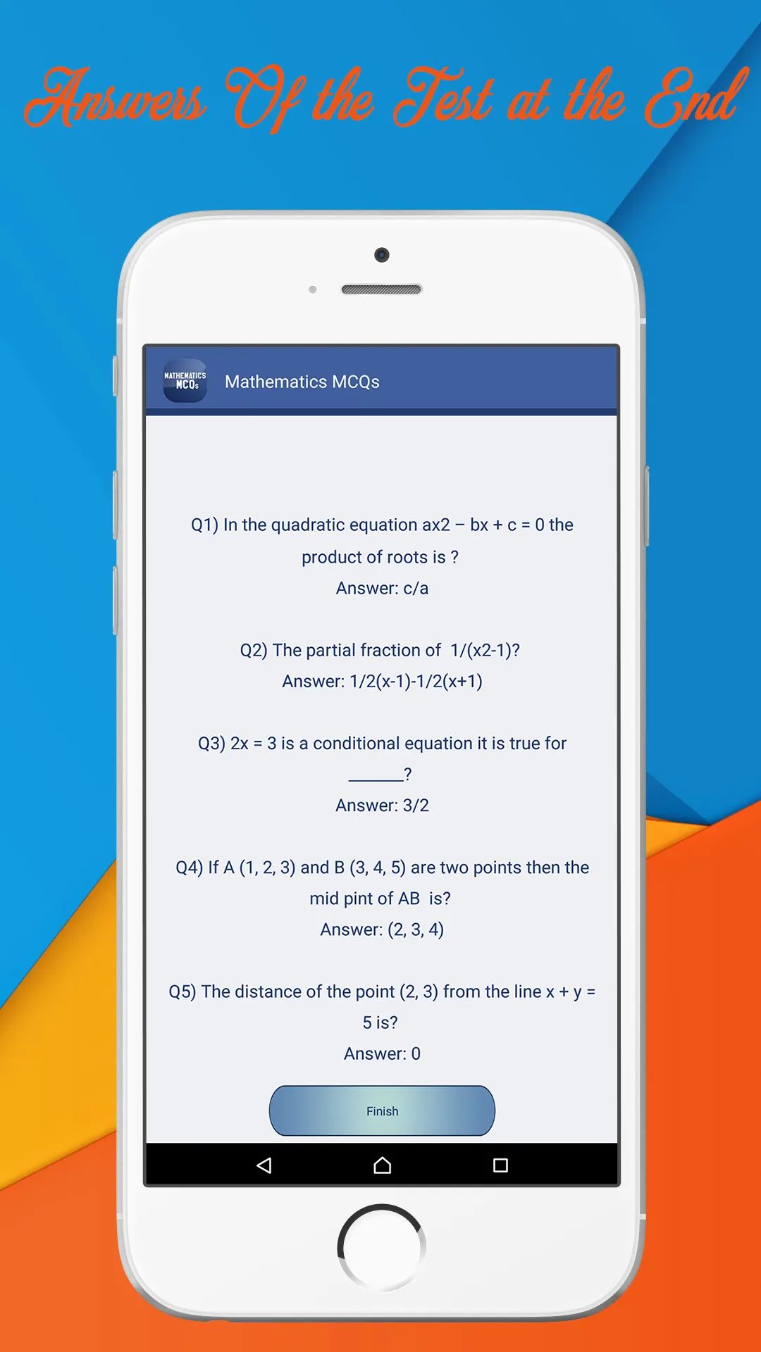 Mathematics MCQs | Indus Appstore | Screenshot