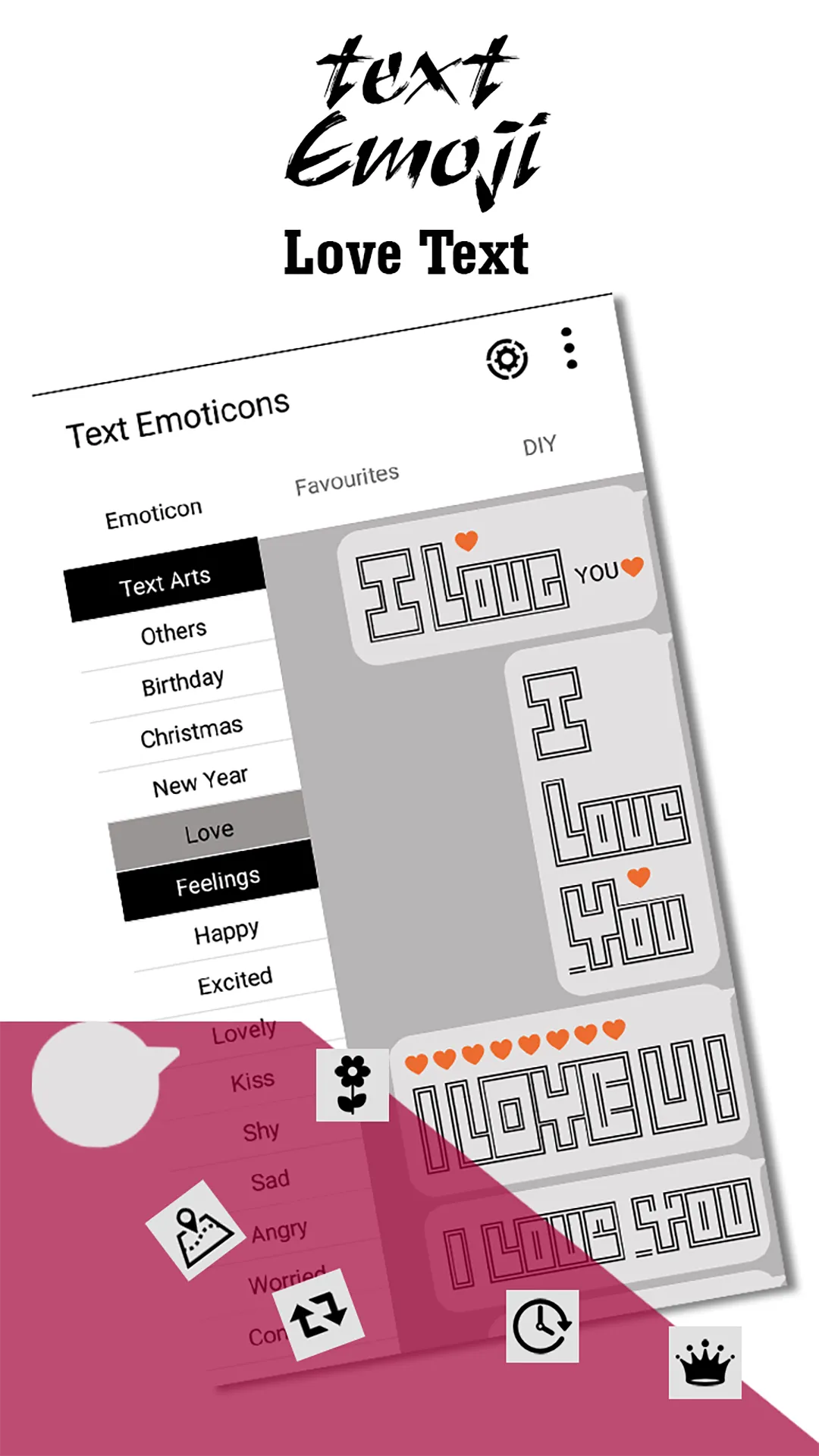 Text Art - Love & Emoji Symbol | Indus Appstore | Screenshot